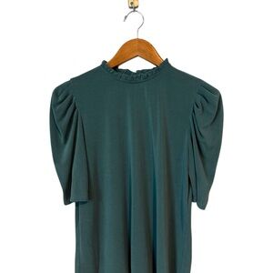 Teal Puff Sleeved Blouse